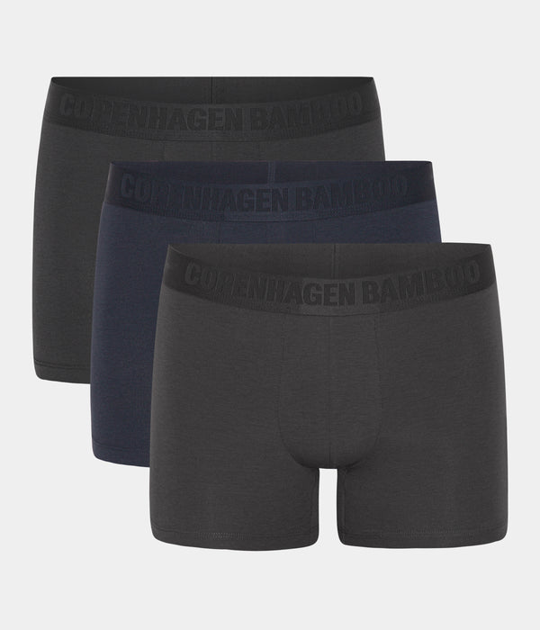 Bambu kalsonger - 3-pack svart - navy - grå S   Copenhagen Bamboo