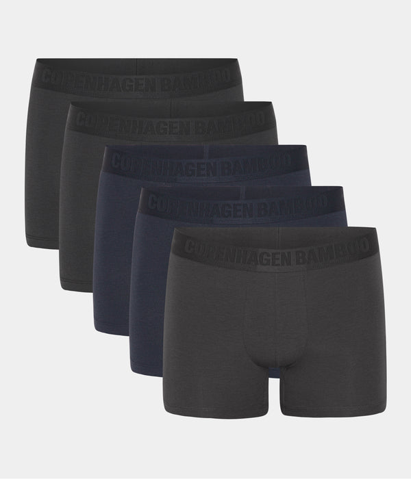 Bambu kalsonger - 5-pack svart - navy - grå S   Copenhagen Bamboo